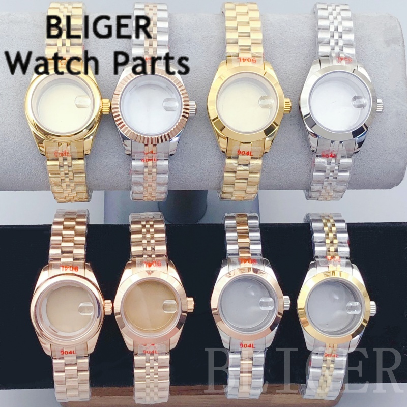 Watch Strap Replacement - BLIGER NH05 28mm Lady's Tooth/Slope/Polish Watch