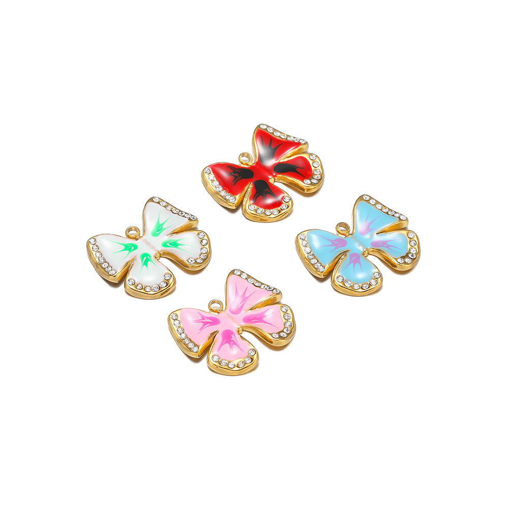 5Pcs Enamel Butterfly Charms S - Butterfly Pendant Necklace recension och pris