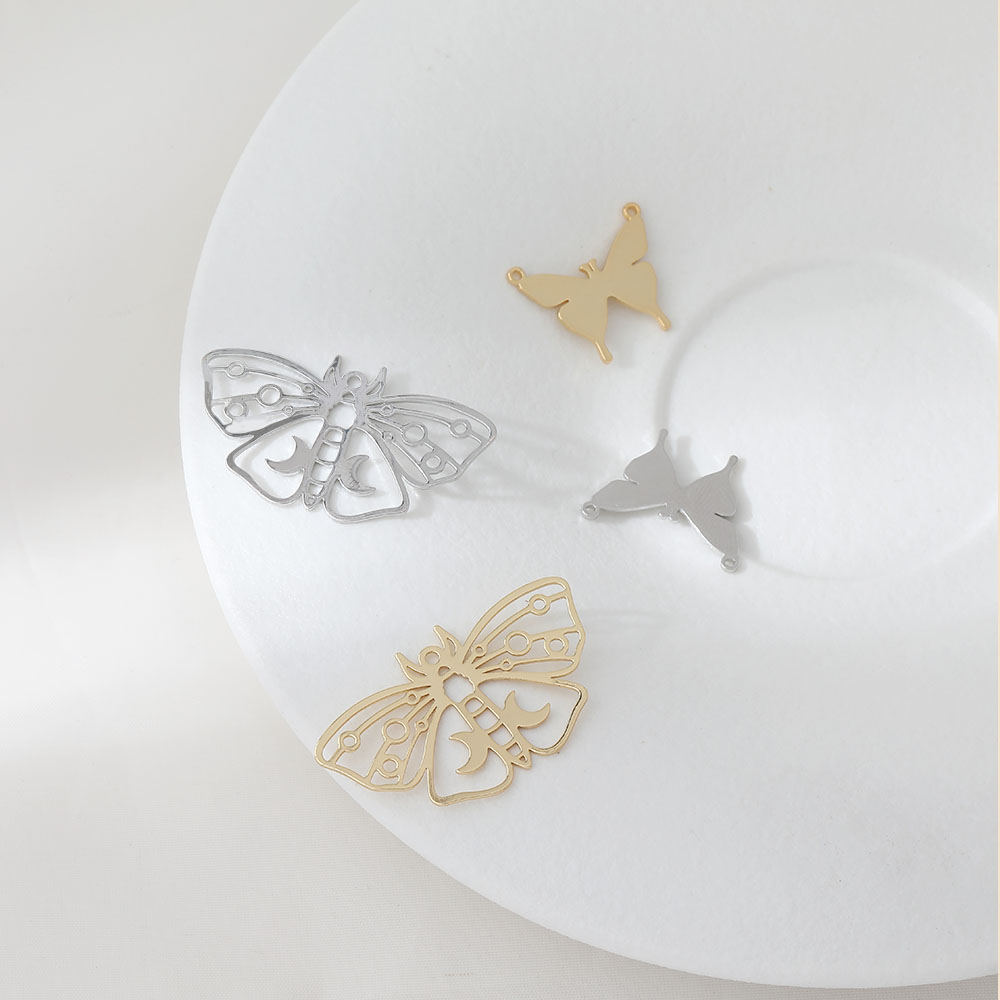6PCS 14K Gold Plated Sheet Smo - Butterfly Pendant Necklace recension och pris