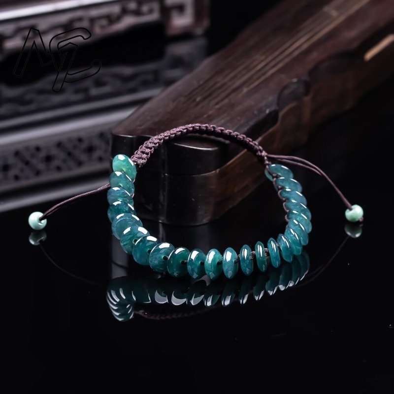 Natural Real Emerald Blue Wate - Charm Bracelet Beads recension och pris
