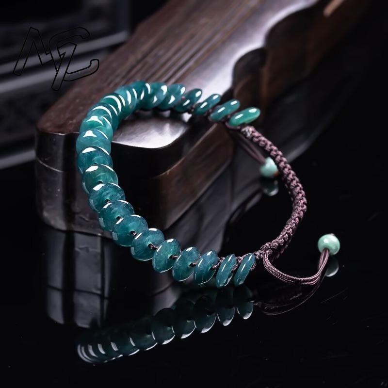 Natural Real Emerald Blue Wate - Charm Bracelet Beads recension och pris