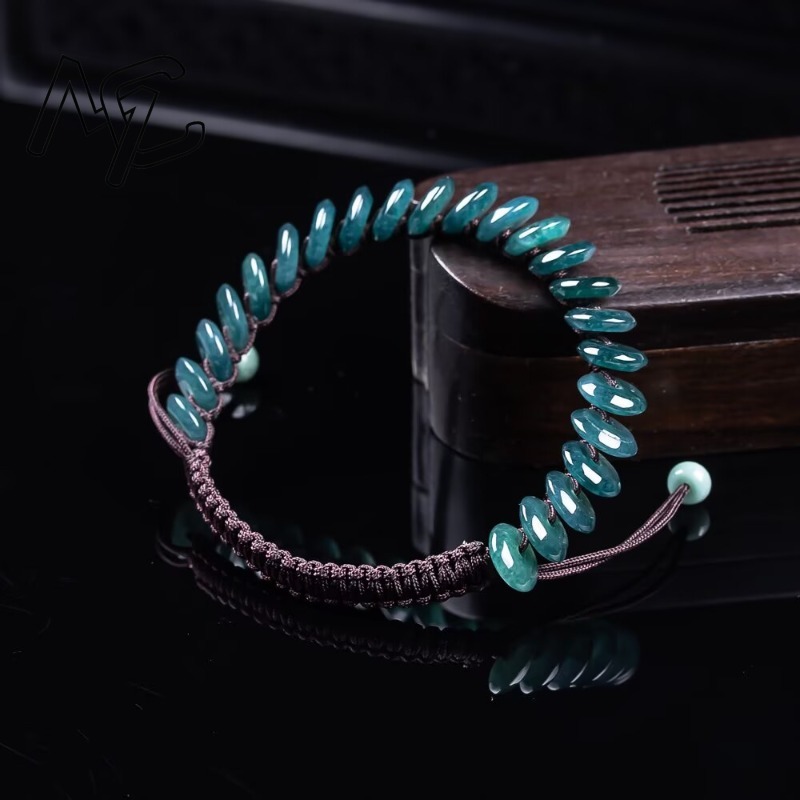 Natural Real Emerald Blue Wate - Charm Bracelet Beads recension och pris