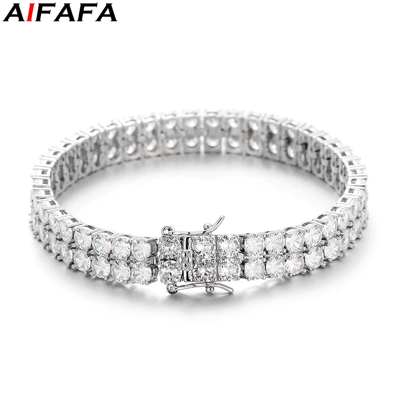 2 Row Tennis Chains Bracelet H - Tennis Bracelet Cubic recension och pris