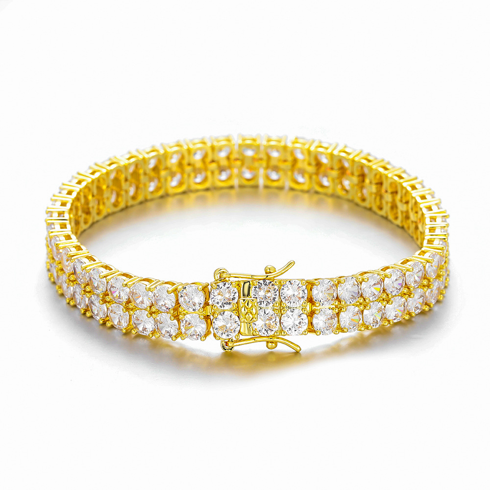 2 Row Tennis Chains Bracelet H - Tennis Bracelet Cubic recension och pris