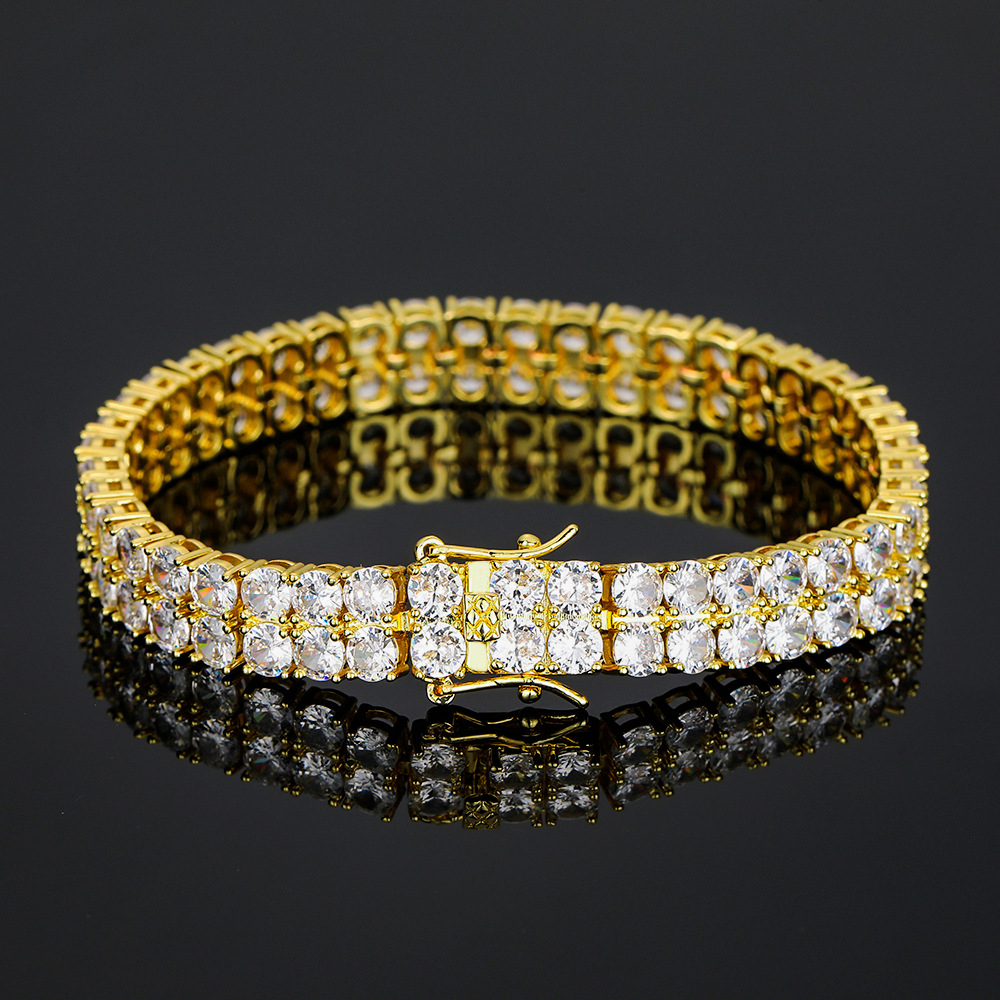 2 Row Tennis Chains Bracelet H - Tennis Bracelet Cubic recension och pris