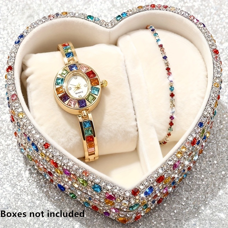2pcs Elegant Colorful Rhinesto - Jewels On Watches recension och pris