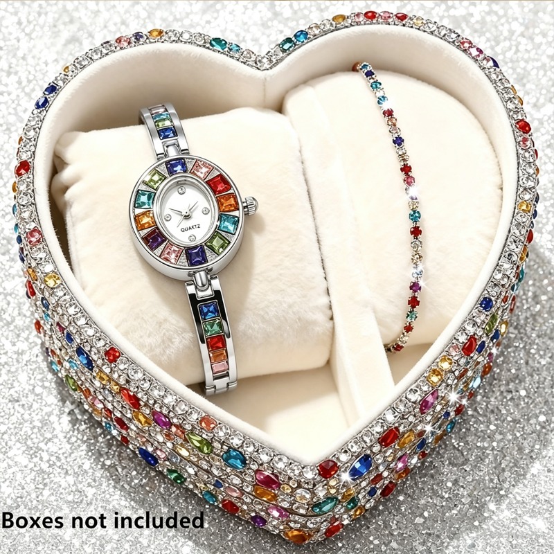 2pcs Elegant Colorful Rhinesto - Jewels On Watches recension och pris