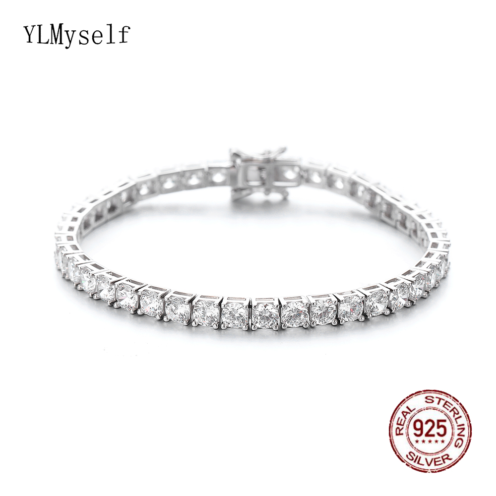 YLMyself 925 Silver Tennis Bra - Tennis Bracelet Cubic recension och pris