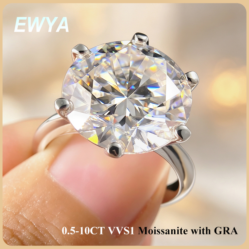 EWYA GRA Certified 0.5-10CT D  - Sterling Silver Ring recension och pris