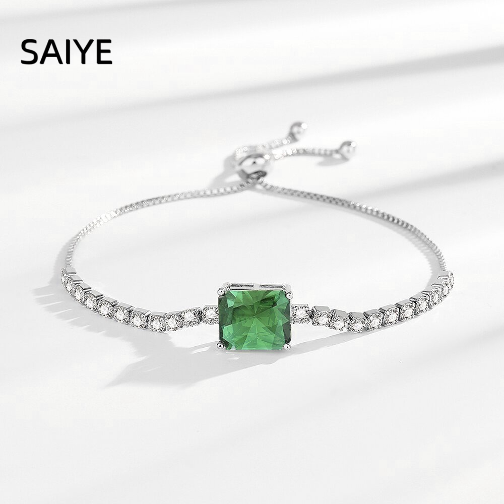 925 Sterling Silver Square Cut - Tennis Bracelet Cubic recension och pris