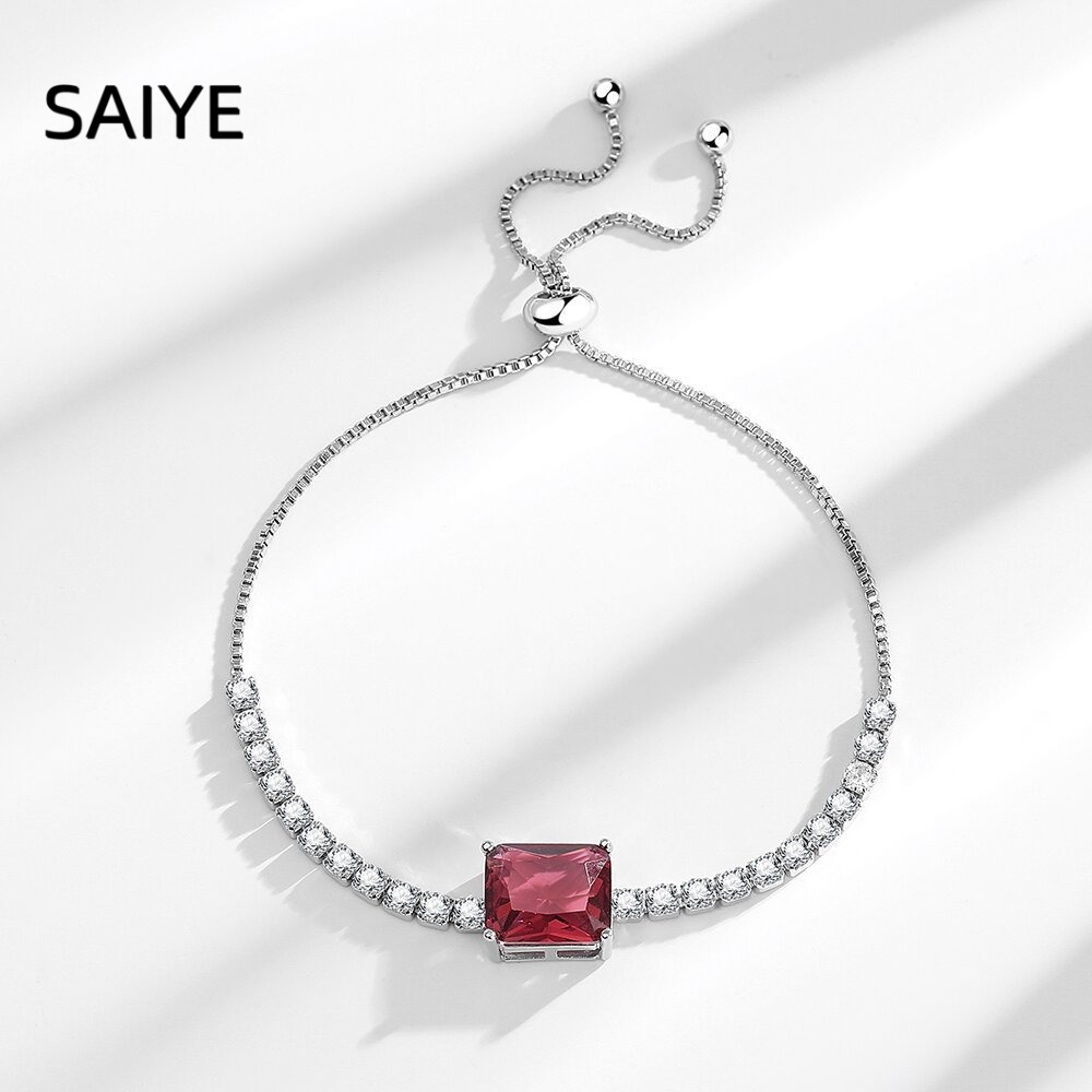 925 Sterling Silver Square Cut - Tennis Bracelet Cubic recension och pris